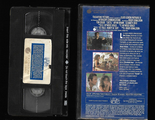 Cocktail Coctel Tom Cruise Pelicula Vhs 1