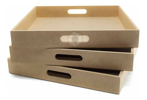 Bandejas De Desayuno 30x30cm, Fibrofacil, Pack X10 Unidades! 0