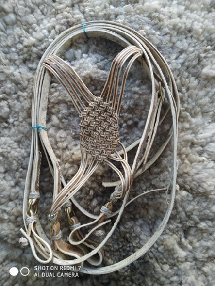 Rienda Y Cabezada (rienda) Con Ramal Con Bronce Esterillada! 1