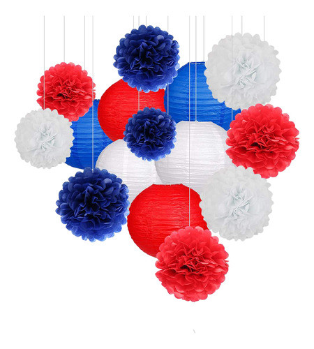 Conjunto De Lanternas De Bola De Flores De Papel Vermelho Az 0