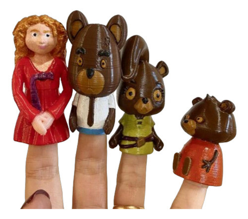 Títere De Dedo Ricitos De Oro Y Los 3 Ositos 0