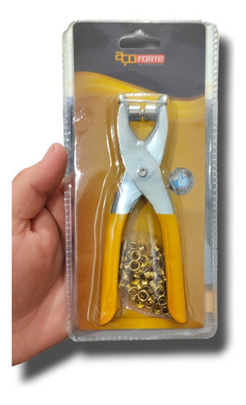 Alicate Para Pregar Ilhós Com 100 Ilhós De Brinde 0