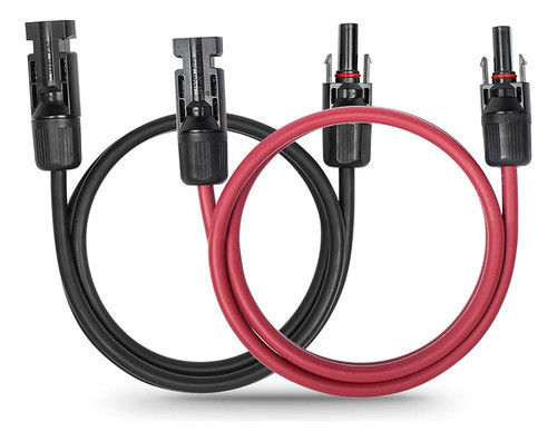 Cable De Extensión Solar Kimbluth 10 Awg 3 Pies Negro + 3 Pi 0