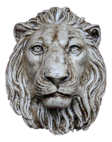 León Cara Cemento Aplique Relieve Ornamentación Friso 0