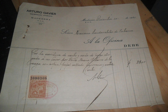 Estampilla Sello Mackenna Cordoba Papeleria Perforada 1923 0