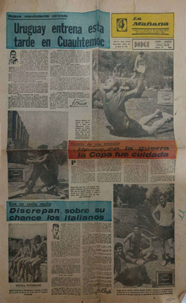 Colección 12 Diarios De Uruguay En El Mundial México 1970 1