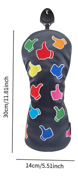Capa De Cabeça Para Taco De Golfe, Preto 30cmx14cm 1