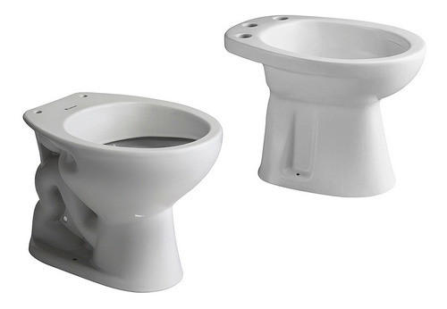 Juego Baño Sanitarios Ferrum Andina Inodoro Corto Bidet 3ag 0