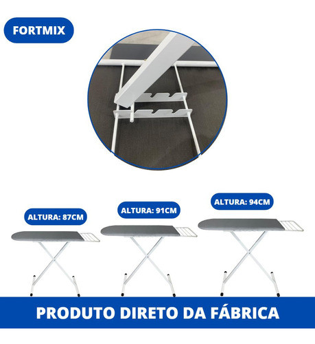 Tabua Passar Roupa Mesa Passadeira Grande C/ Porta Ferro 1