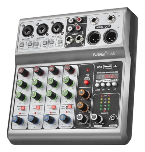 Aveek Mezclador De Audio Profesional, Consola De 0
