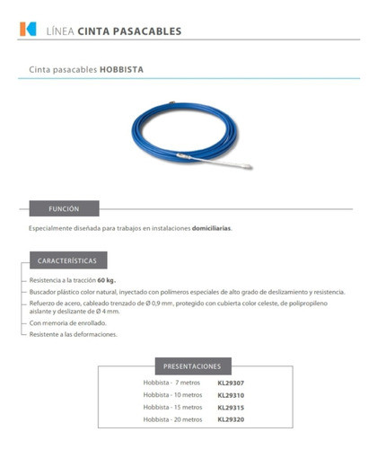 Cinta Pasacable 15m Estandard Violeta Kalop 1