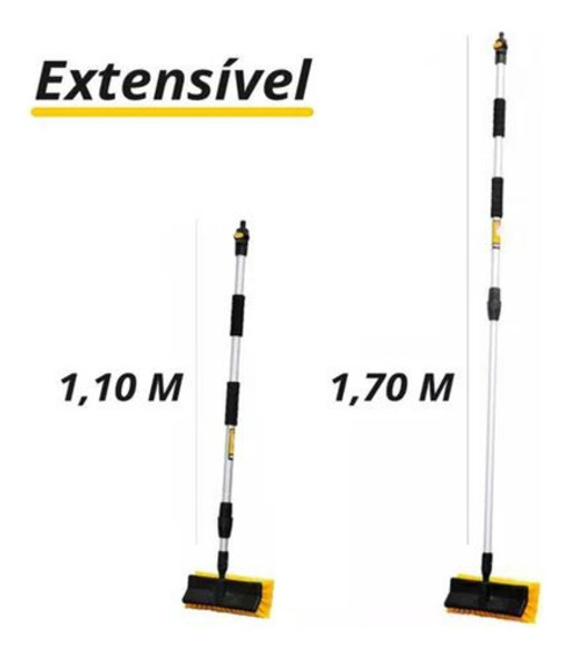 Vassoura Cabo Extensível Com Entrada De Água Vonder 1
