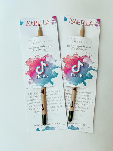 Lápiz Plantable Con Diseño Personalizado Pack X 15 1