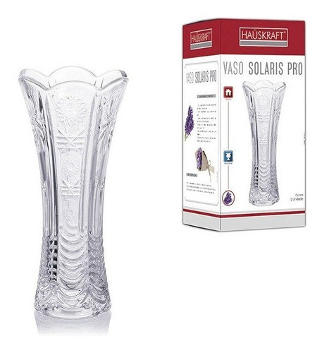 Vaso Solitário De Vidro Solaris Pro Decoração Arranjo 19cm 0