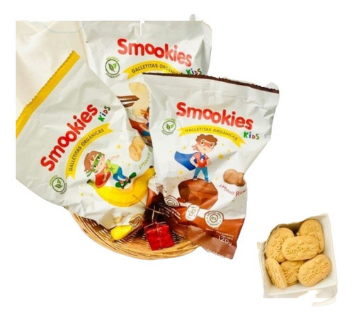 Smookies Galletitas Organicas Kids Sabor Frutilla 120grs 0