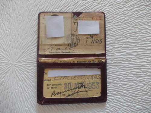 4473- Carnet Usado Asoc. Cristiana Jovenes 1953 1