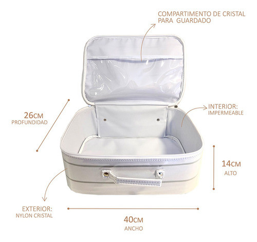 Valija Rígida Para Bebe Con Cierre - Sanatorio - 40x26x14cm 1