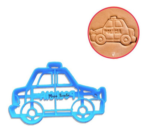Auto Policía Cortante Galleta Molde Masa Cookie Patrulla 0