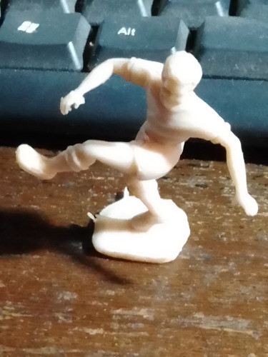 Jugador Futbol Miniatura Postura Volea Deporte Equipo 1