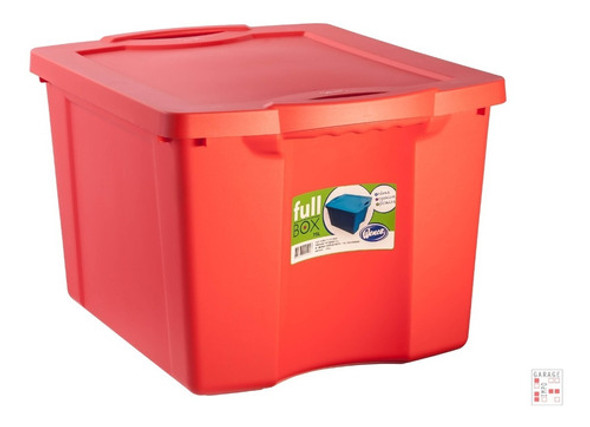 Caja Organizadora Plastico Rojo 75 Lts Wenco - Garageimpo 0