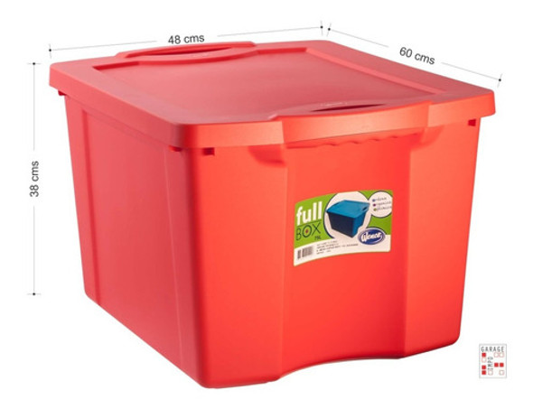Caja Organizadora Plastico Rojo 75 Lts Wenco - Garageimpo 1