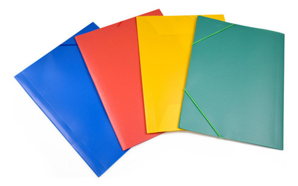 Carpeta Plastica Con Elástico A4 Azul - 0