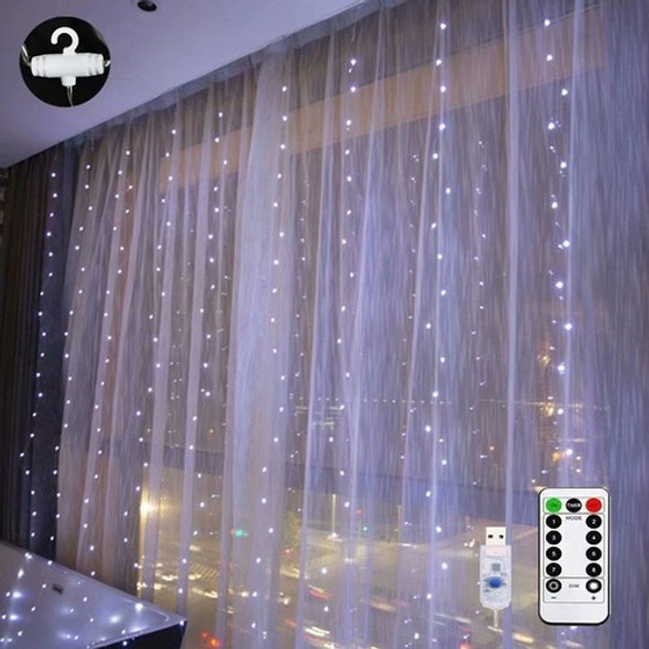 Cortina 300 Leds 3x3m Luz Branco Decor Festa 3 Unidades 0