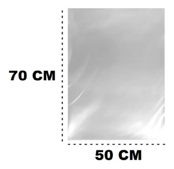 Saco Plástico Cristal Transparente 50x70cm Pacote 1kg Grosso 0