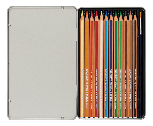 Lapices De Colores Artísticos Lyra Acuarelables Lata X12 1