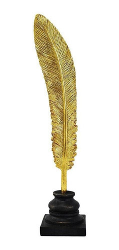 Peca Decorativa De Resina Folha Dourada Btc 0