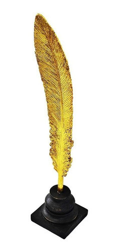 Peca Decorativa De Resina Folha Dourada Btc 1