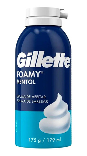Gillette Espuma De Afeitar Foamy Mentol 175gr 0