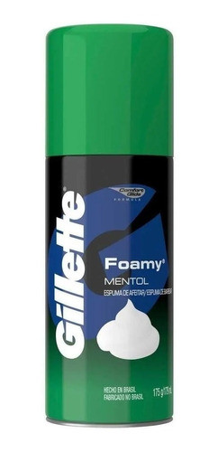 Gillette Espuma De Afeitar Foamy Mentol 175gr 1