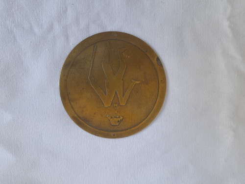 Antiguo Cartel De Bronce De Baño De Hombres Charles Chaplin 0