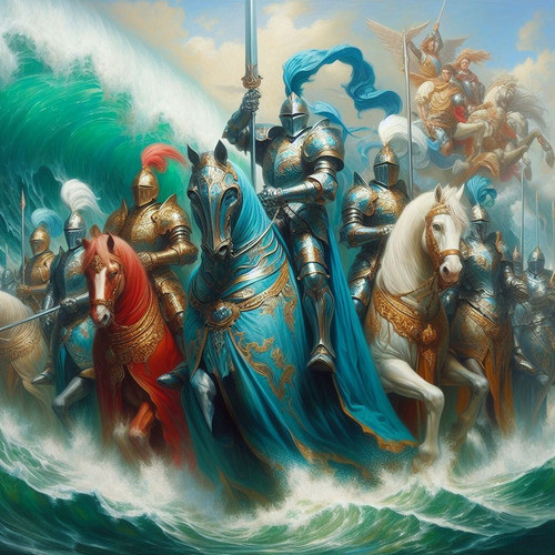 Obra De Arte Digital La Batalla De San Romano V2 50x50 Única 0