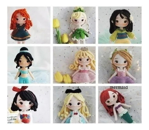 17 Patrones Hermosas Princesas Amiguru Tejidos Crochet 1