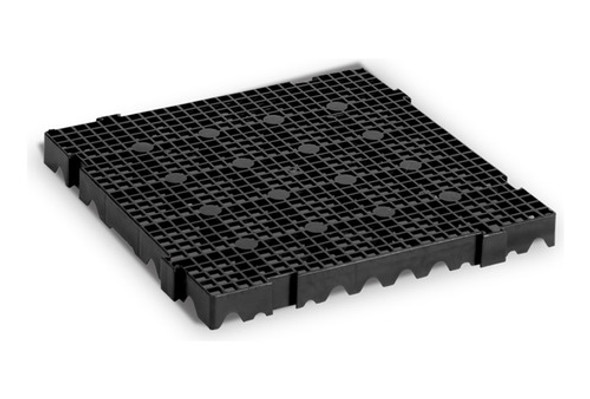 Kit 5 Estrado Plástico Leve Encaixável Pallet 50x50x50 Preto 0