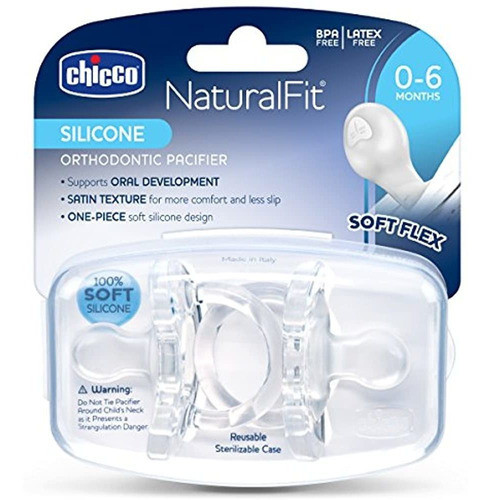 Chicco Naturalfit Chupete Claro Silicona Suave 06m 2 Piezas 0