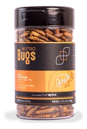 Nutro Bugs Larva Desidratada Para Repteis 30g 0