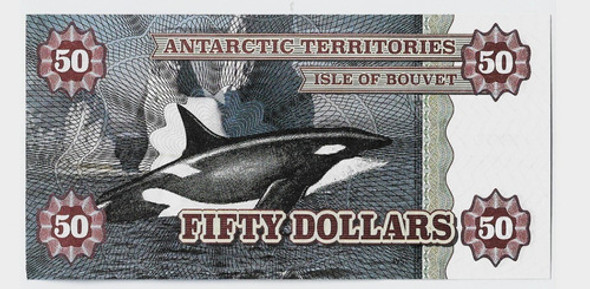 Fk Billete Isla Bouvet Antartida Noruega 50 Dolares 2014 Unc 0