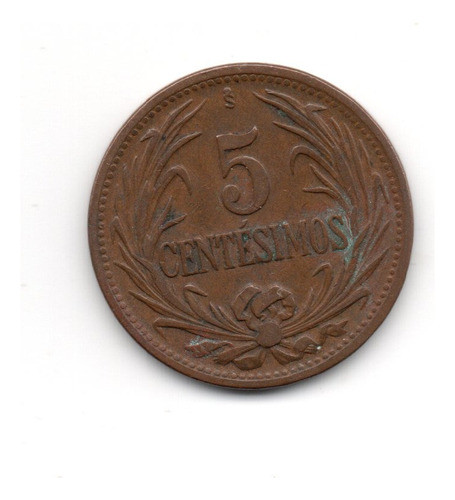 Moneda Uruguay 5 Centesimos Año 1944 Km#21a 1