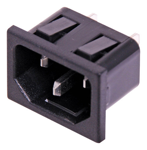 Conector Macho Tipo Pc Iec C14 Para Chasis Pack Taiwan X1 0