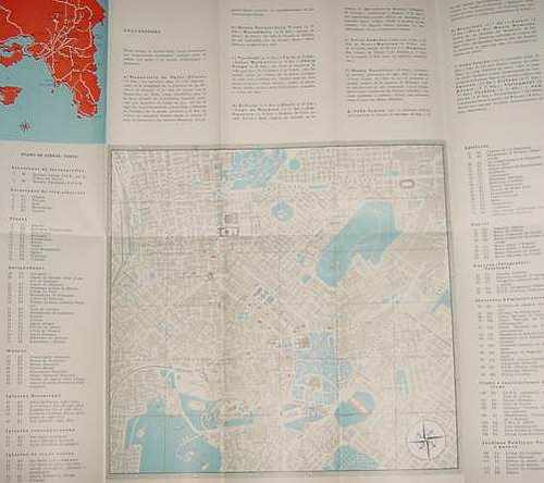 Folleto Turismo 1960 Grecia Desplegable Plano Ciudad Atenas 1