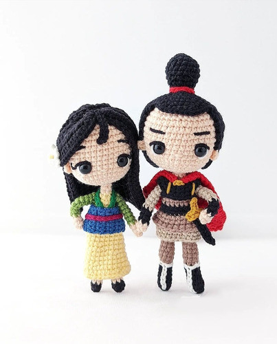 Patrones Amigurumis. Mulan Set X4. En Inglés. 1