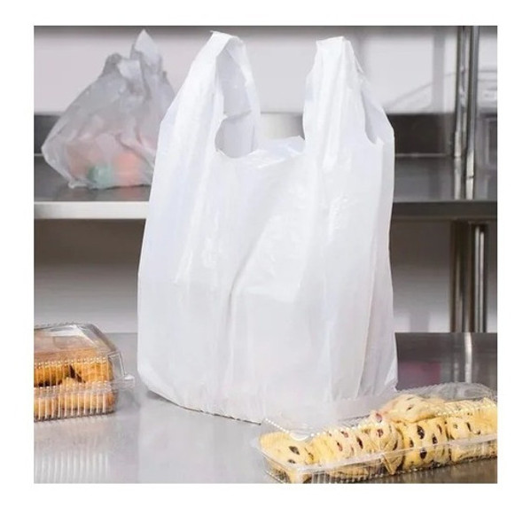 Bolsa Camiseta Blanca 45x60cm Pack X10 Paquetes 1 Bolsa Camiseta Blanca 45x60cm Pack X10 Paquetes 1