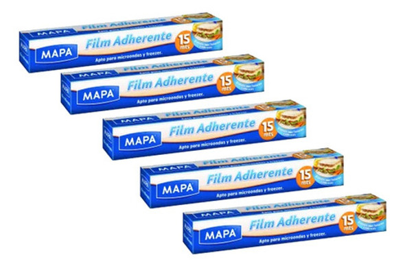 Papel Film Adherente Mapa 15mts  ( X5) 0 Papel Film Adherente Mapa 15mts  ( X5) 0