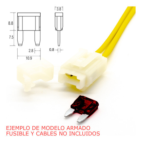2 Portafusibles Aereo Automotor Mini (10.9mm) Para Armar 1