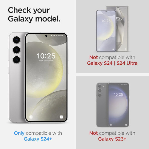 2 X Películas Vidro Ezfit Original Spigen P/ Galaxy S24 Plus 1