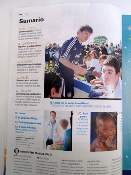 Revista Uni Unicef Lionel Messi Futbol Afa 2012 Boedo 1