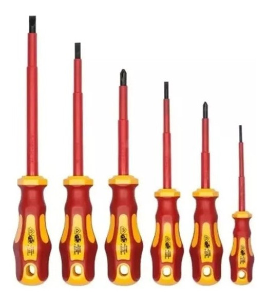 Juego Set Kit De 6 Destornilladores Aislado 1000v+envio Gtis 0